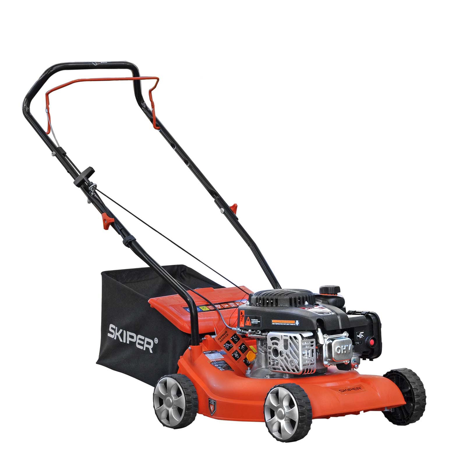 Газонокосилка бензиновая SKIPER GW401 (40 см, ручной, Loncin 3,5 лс, пласт дека, травосб.45 л, +НОЖ), фото 2
