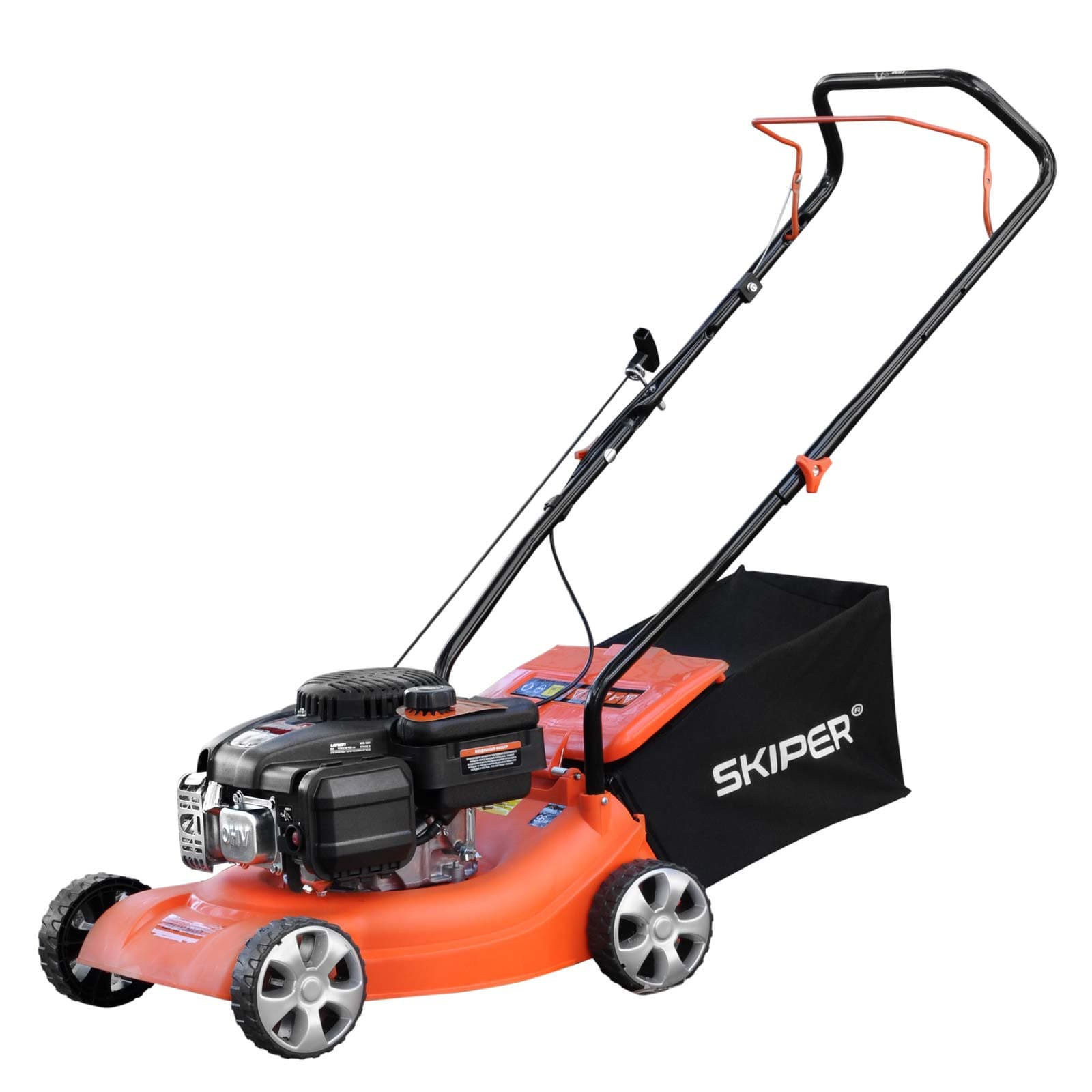 Газонокосилка бензиновая SKIPER GW401 (40 см, ручной, Loncin 3,5 лс, пласт дека, травосб.45 л, +НОЖ), фото 3