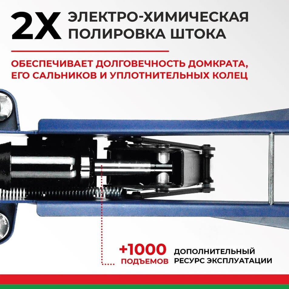 Домкрат гидравлический подкатной BELAK PREMIUM 2,5 т. низкопрофильный в кейсе, фото 5