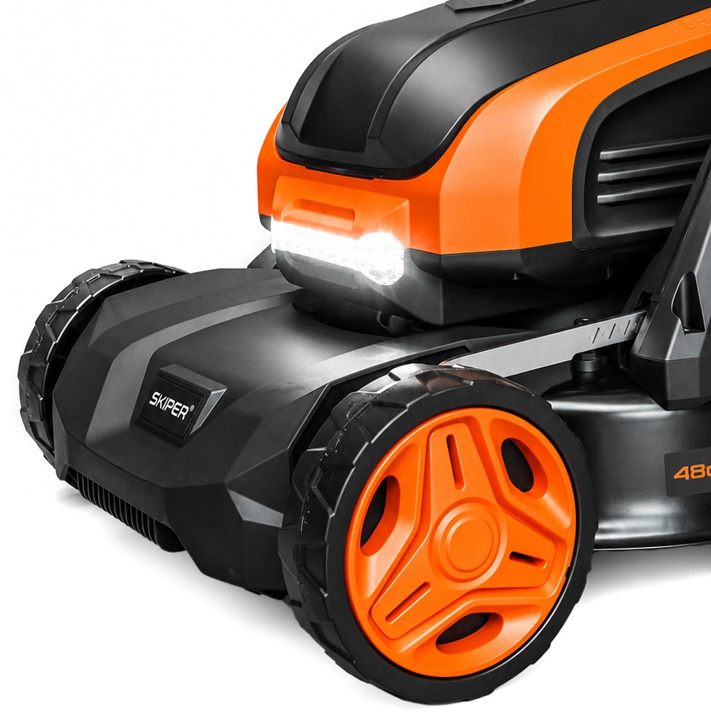 Газонокосилка аккумуляторная SKIPER SW480 (48см,самоход,бесщёт.двиг,мульч.,4акк*21В*4А/ч), фото 9