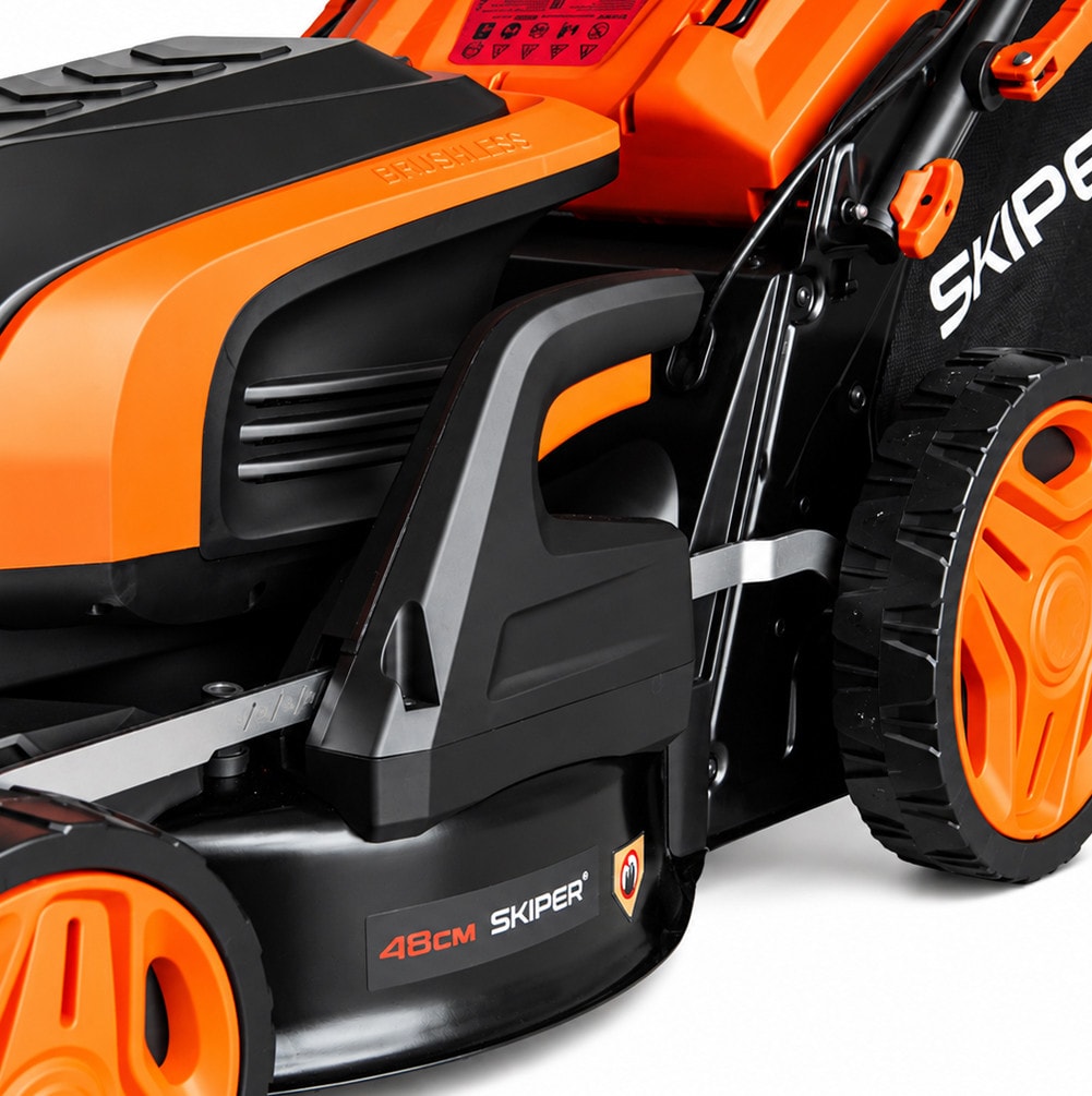 Газонокосилка аккумуляторная SKIPER SW480 (48см,самоход,бесщёт.двиг,мульч.,4акк*21В*4А/ч), фото 11