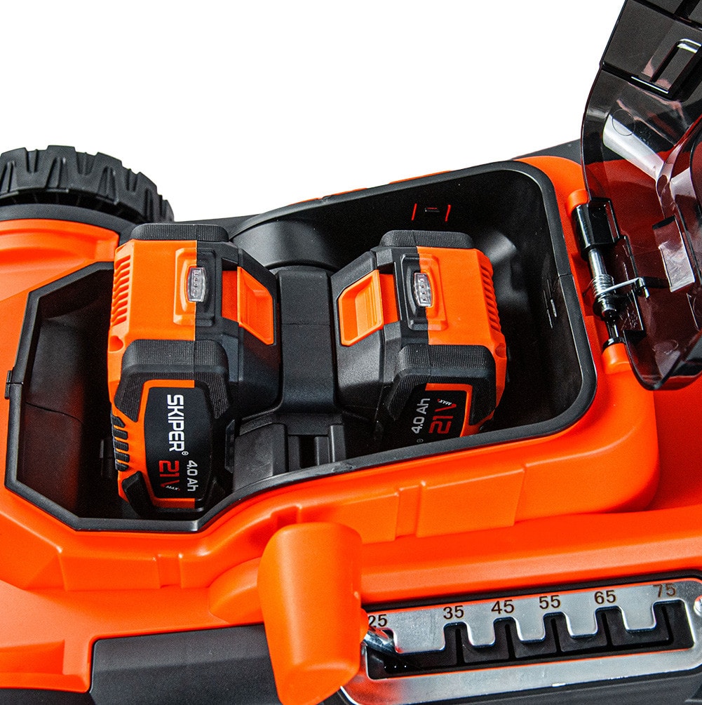 Газонокосилка аккумуляторная SKIPER KW380 (38см, бесщёт.двиг, мульчирование, 2акк*21В*4А/ч), фото 13